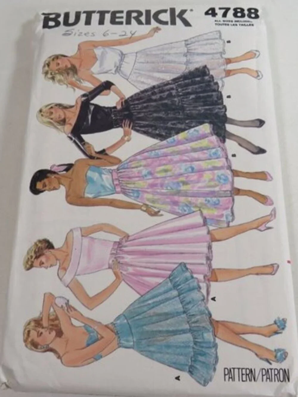 Butterick 4788 Full Volume Formal Skirt & Crinoline Underskirt Pattern UNCUT